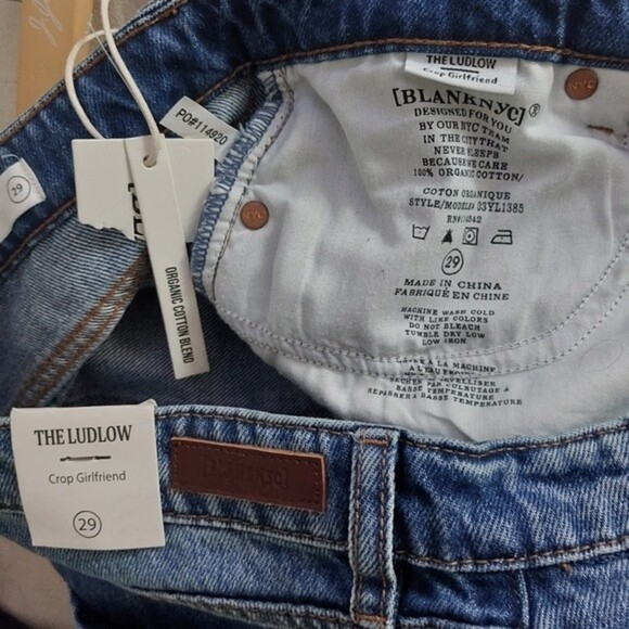 NWT BlankNYC | The Ludlow crop girlfriend size 29  distress 100% organic cotton - Picture 10 of 11